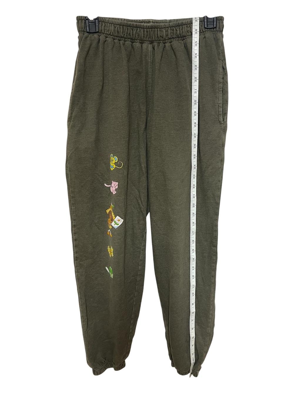 Vintage Strawberry Shortcake Olive Green women’s Jogger Pants. Size XS/S